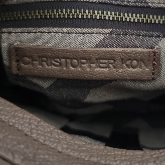 Christopher Kon Brown Leather Studded Double Strap Crossbody/Clutch Bag - Picture 13 of 15